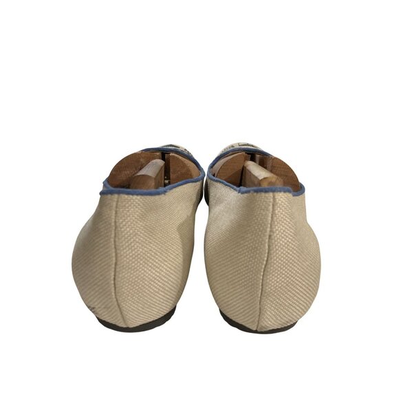 White Mountain Women’s size 7.5 beige Embroidered Cat  Slip-On Loafers shoes - Picture 4 of 7